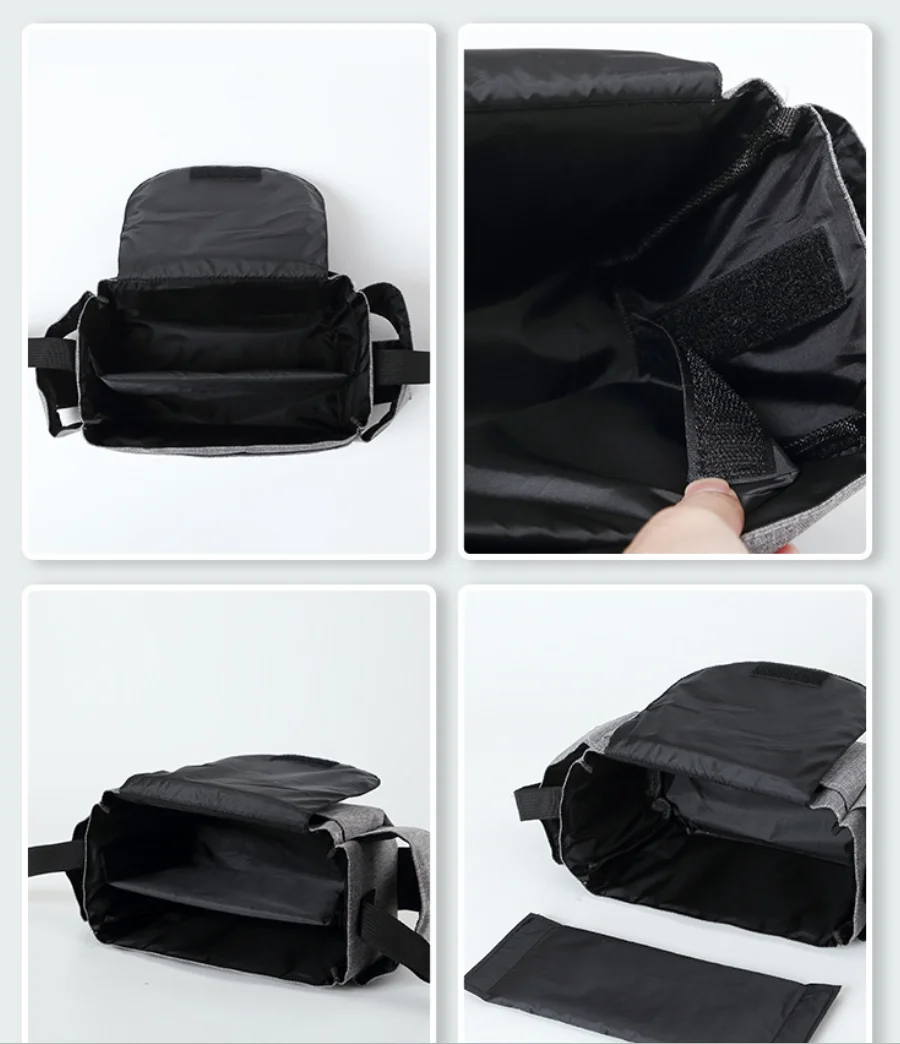 Shoulder Strap Pet Stroller Caddy Wholesale Universal Stroller Organizer with Insulated Cup Holder Detachable Phone Bag