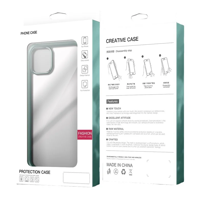 Wholesale Package Paper Boxes Custom Logo Phone Case Cardboard Packing Box With Pvc Window