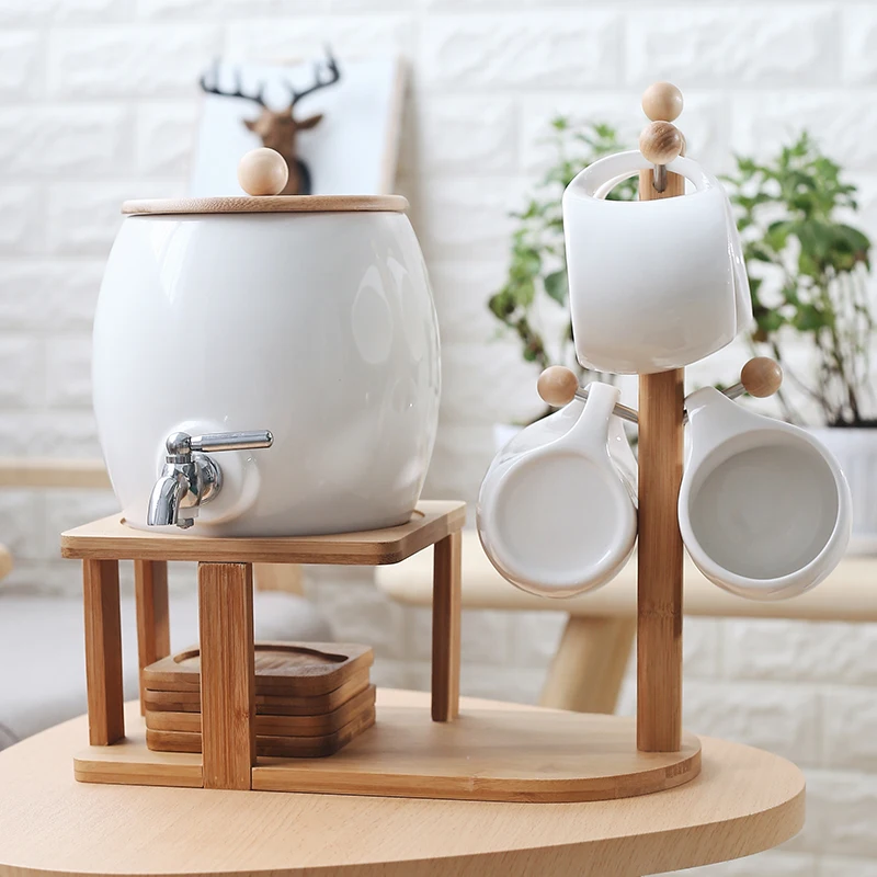 Unique water pot set with cup personalized  european porcelain tea pot and kettle set