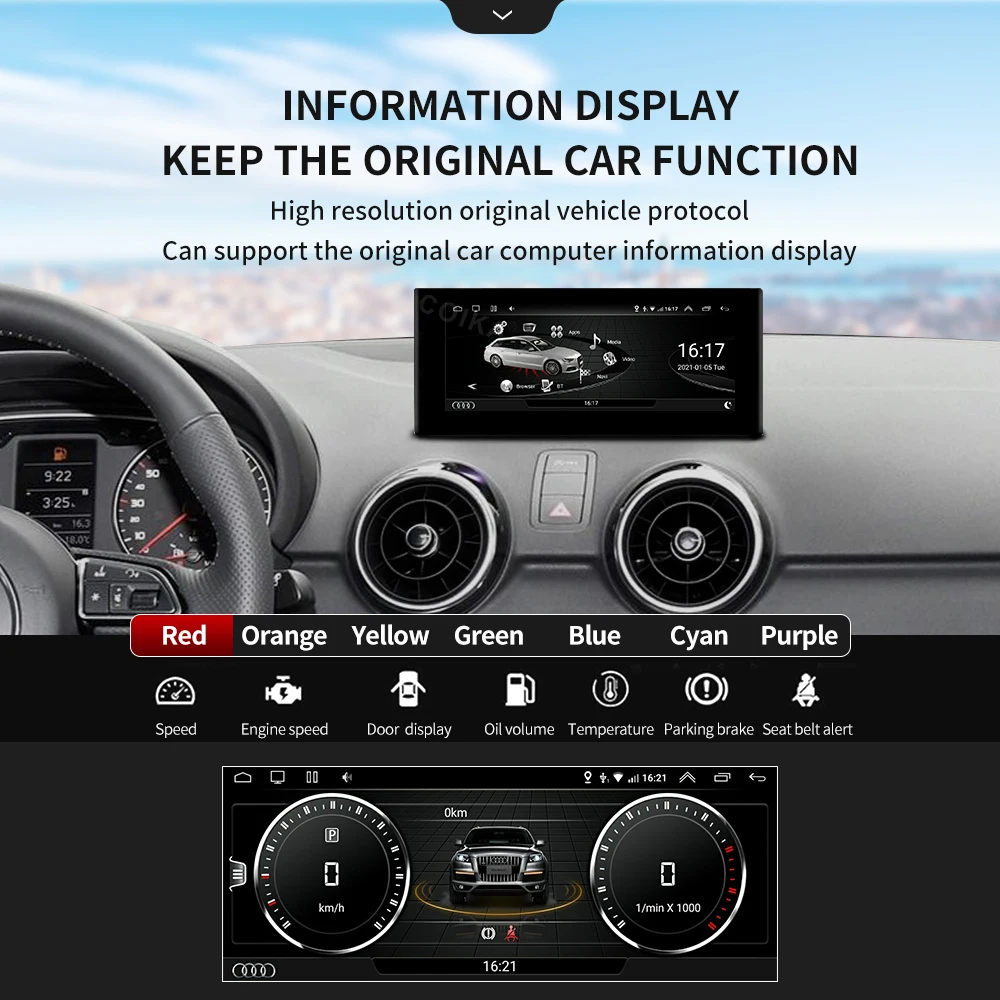 Android Car Multimedia WIFI SIM BT IPS Touch Screen GPS Navi Tablet Carplay Radio For Audi A1 Q2