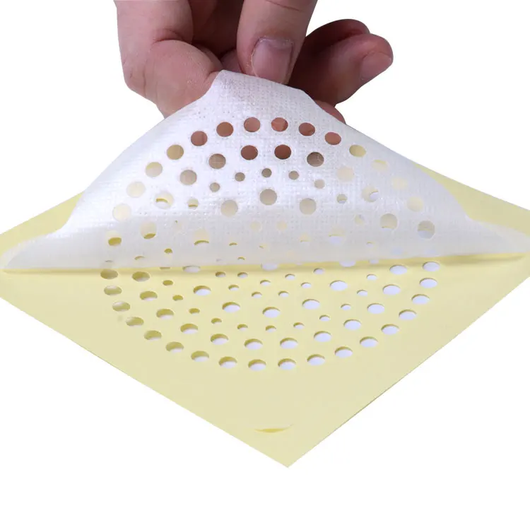 
15*15cm Wholesale Amazon Hotsale OEM Disposable Floor Drain Sink Non-woven Sticker Filter Strainer For Hair Leftovers Bathroom k 