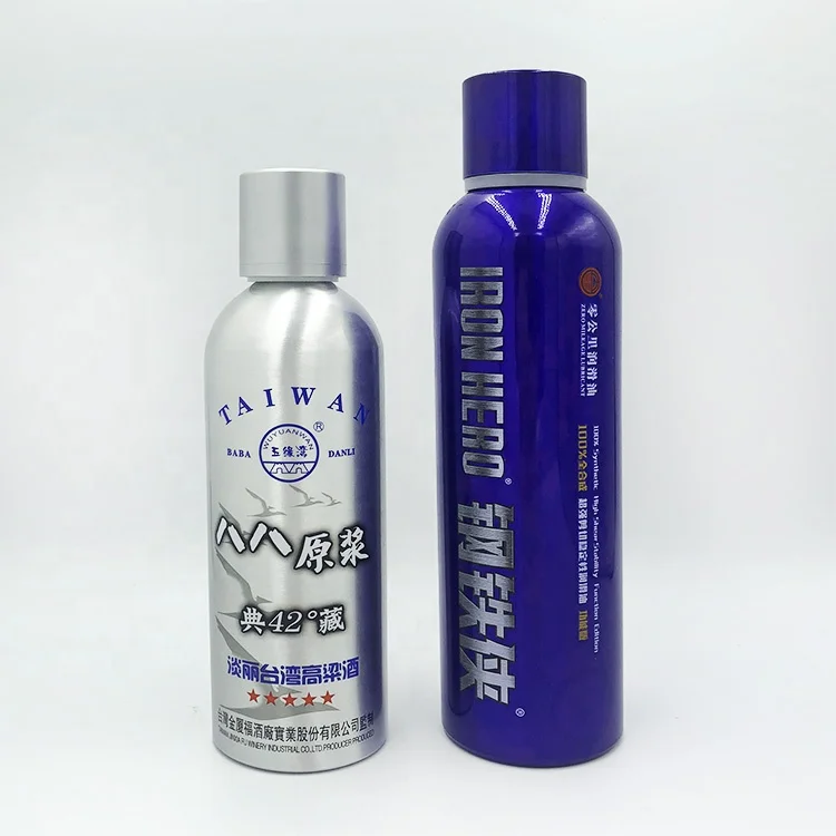 Алюминиевая бутылка водка упаковка бутылки для воды оптовая продажа низкая moq от малого до большого размера