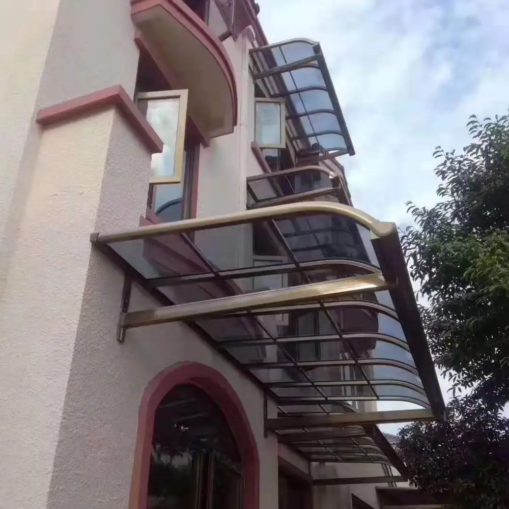 Balcony and Garden House Aluminum Wooden Sunroom outside aluminum sunroom with low-e glass