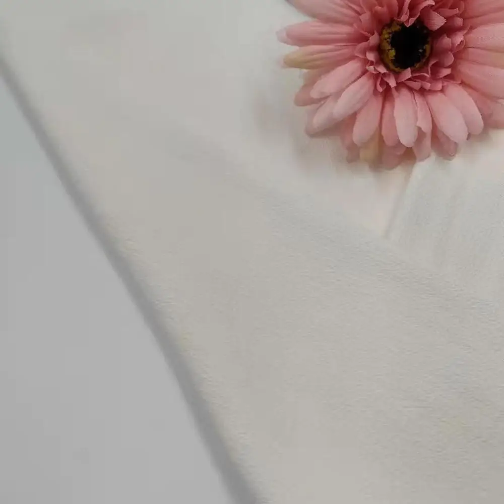 
Hot Sale Lenzing Ecovero White Crepe VISCOSE120D*ECOVERO30S 145GSM Rayon Fabric Both Solid and Print for Dress 
