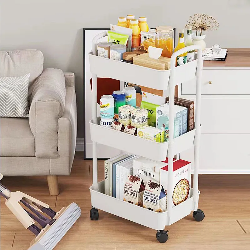 Небольшая тележка для кухни от пола до многослойная кладовая гостиной спальни ванной комнаты передвижной стеллаж