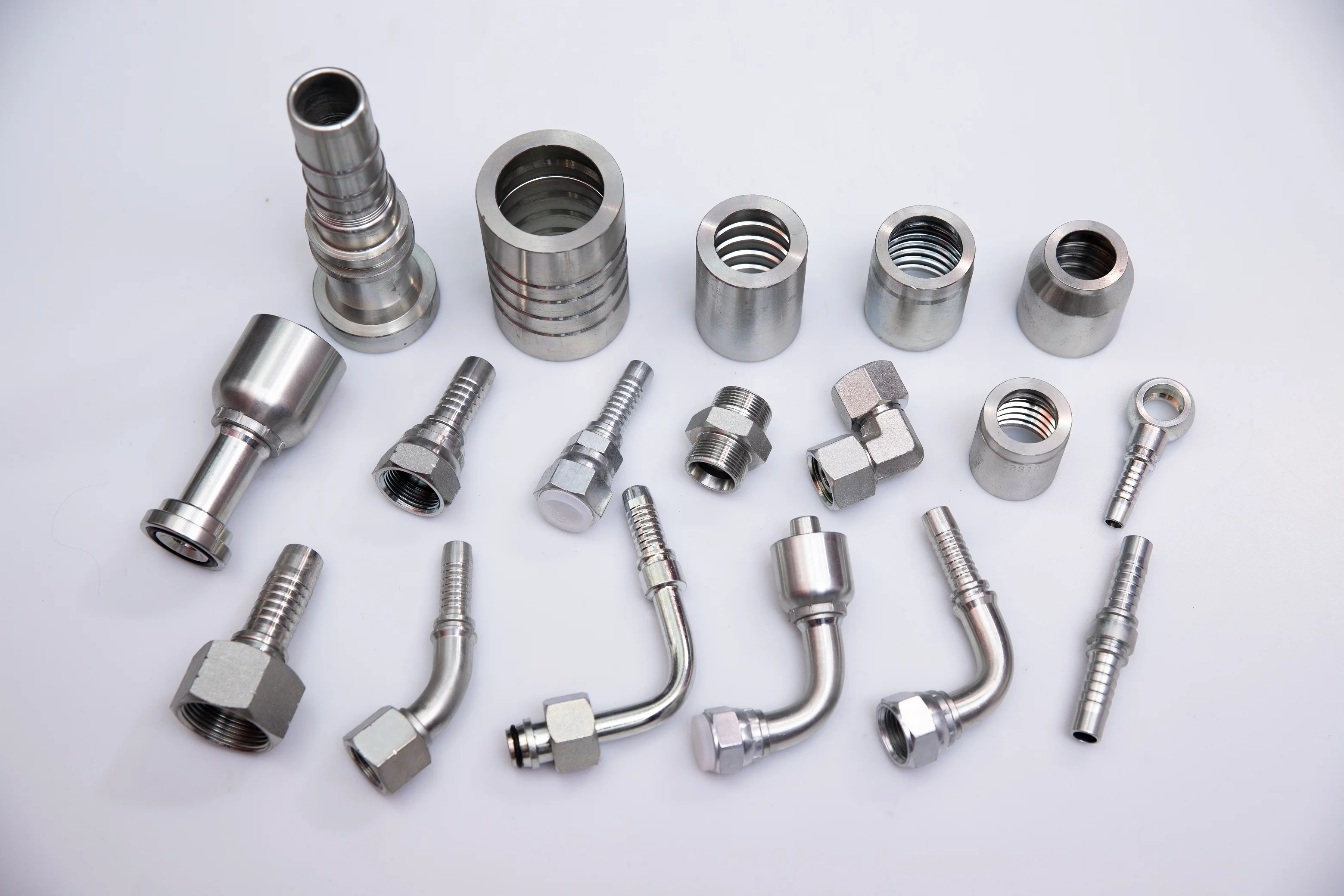 Hydraulic Crimp Hose Endings with Union Connection Square Head Nipple Model Made of Steel and Stainless Steel Casting Technique