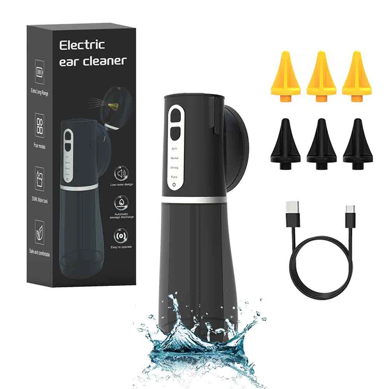 4 Modes Ear Wax Removal Tool 250ML Tank Capacity Ear Wax Wash Machine Ear Wax Cleaner