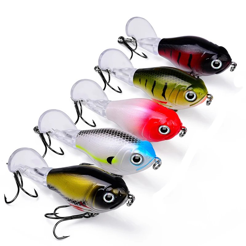 WEIHE 16g 11.5g 5 Colors Artificial Hard Crankbait Lure Whopper Plopper Fishing Bait Topwater ABS Plastic Swimbait