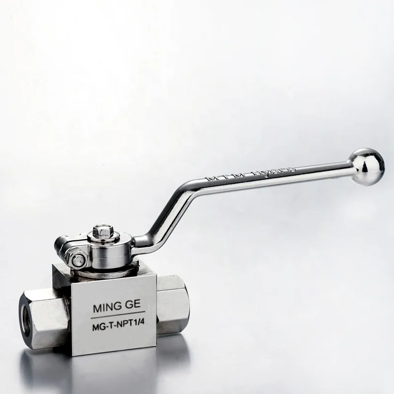 KHB Type Carbon Steel Pilot Check Valve NPT/ SAE/BSP/BSPT/Metric Hydraulic Ball Valve Manual Operating High Pressure Ball Valve