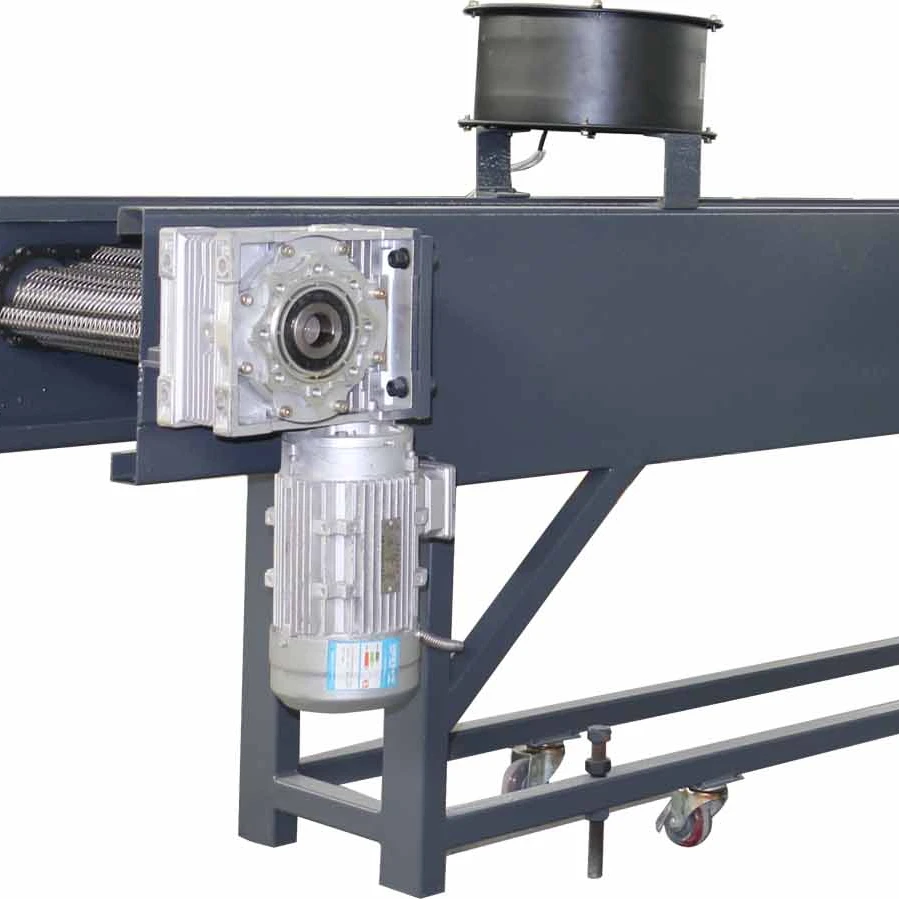 Air-cooling Fan Steel Conveyor for Extruder Strand Granulation with High Efficiency and Durability- Strand Granulation Made Easy