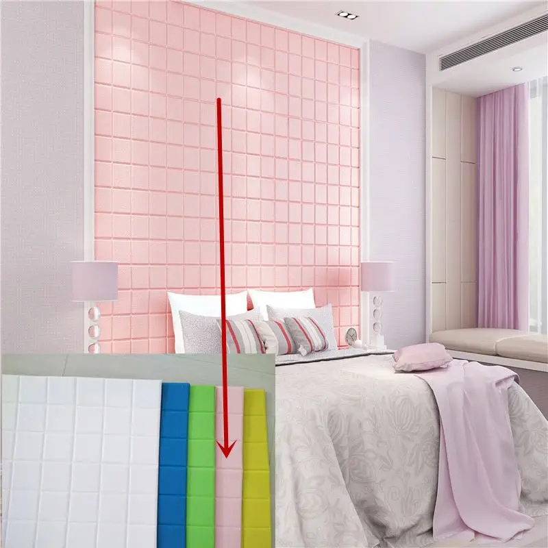 3D embossed modern house art 3D wall panels,green removable wallpaper