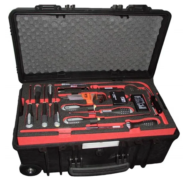 Водонепроницаемый сверхпрочный пластиковый ящик для инструментов с колесами