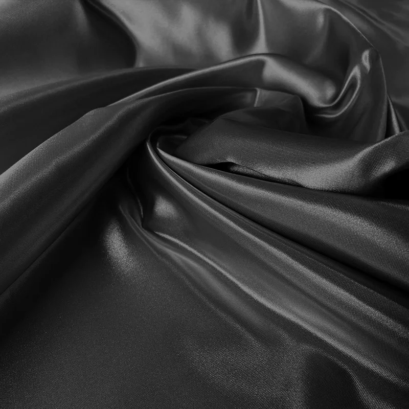 Shiny 100% Polyester 75D*300D Thick Mikado Satin Fabric for Wedding Dress