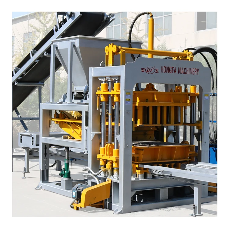 bricks making machine Hongfa QT6-15 concrete brick making machinery price construction machine