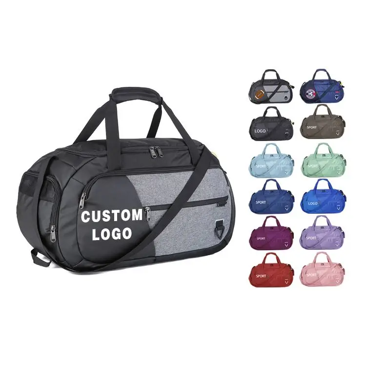 2024 Custom Logo Large Capacity Oxford Men Duffle Yoga Training Fitness Soccer Travel Sports Bags Gym Bag