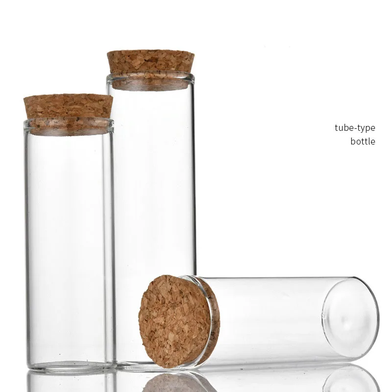 37mm Straight mouth cork glass bottle rose sub-bottling flat mouth test tube bottle agarwood bottle