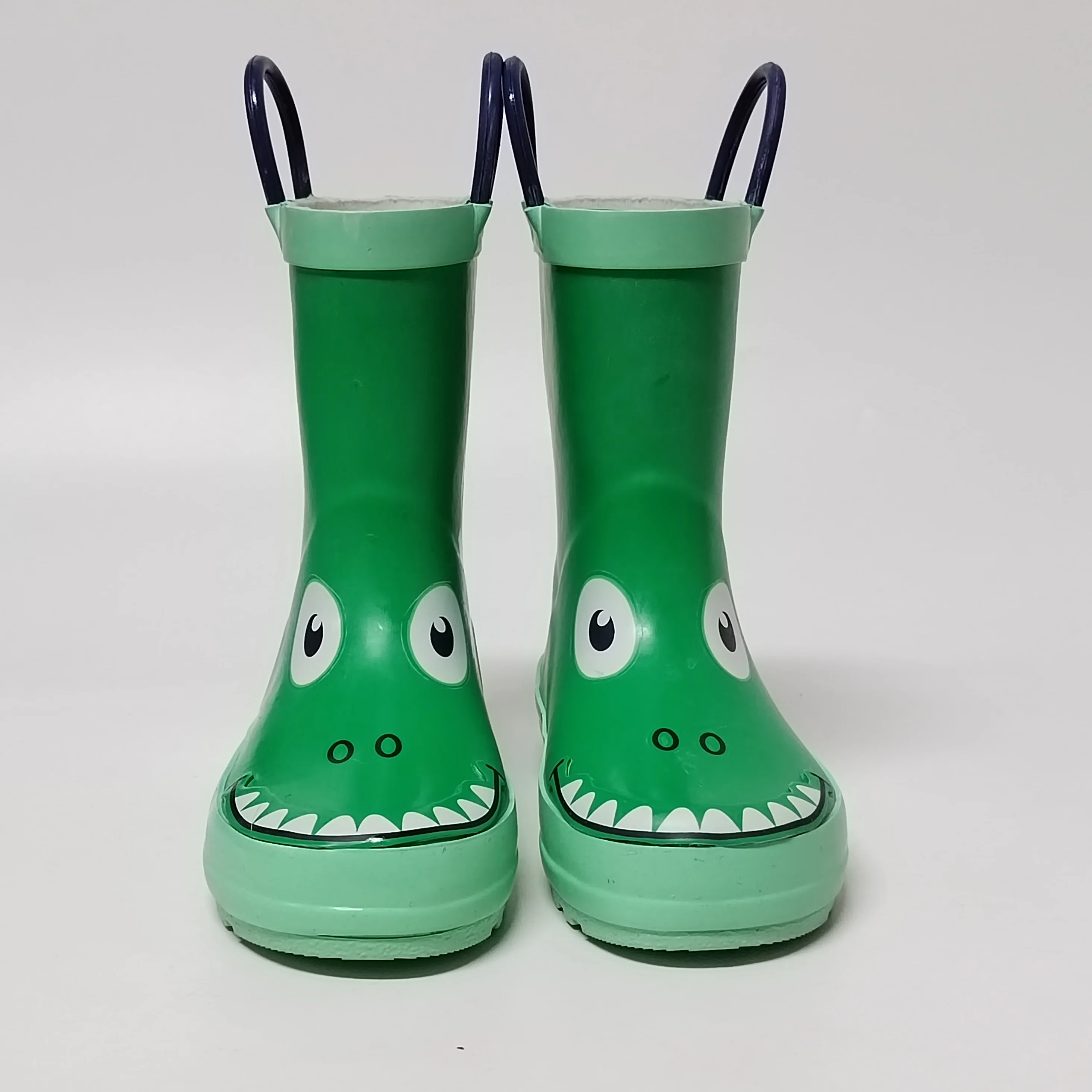 factory customized 3D Crocodile 100% waterproof rubber rain boots for children