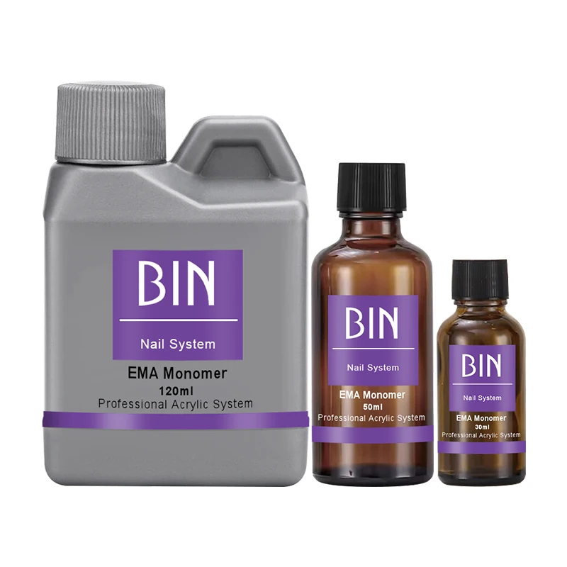 BIN factory wholesale Private Label 1 gallon 1000ml 500ml 150ml Professional EMA Monomer Acrylic Nail Liquid For Acrylic Powder