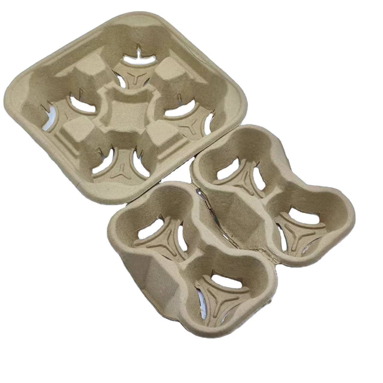 Portable coffee lovers convenient cup holder with disposable cutlery reserved for coffee pod storage