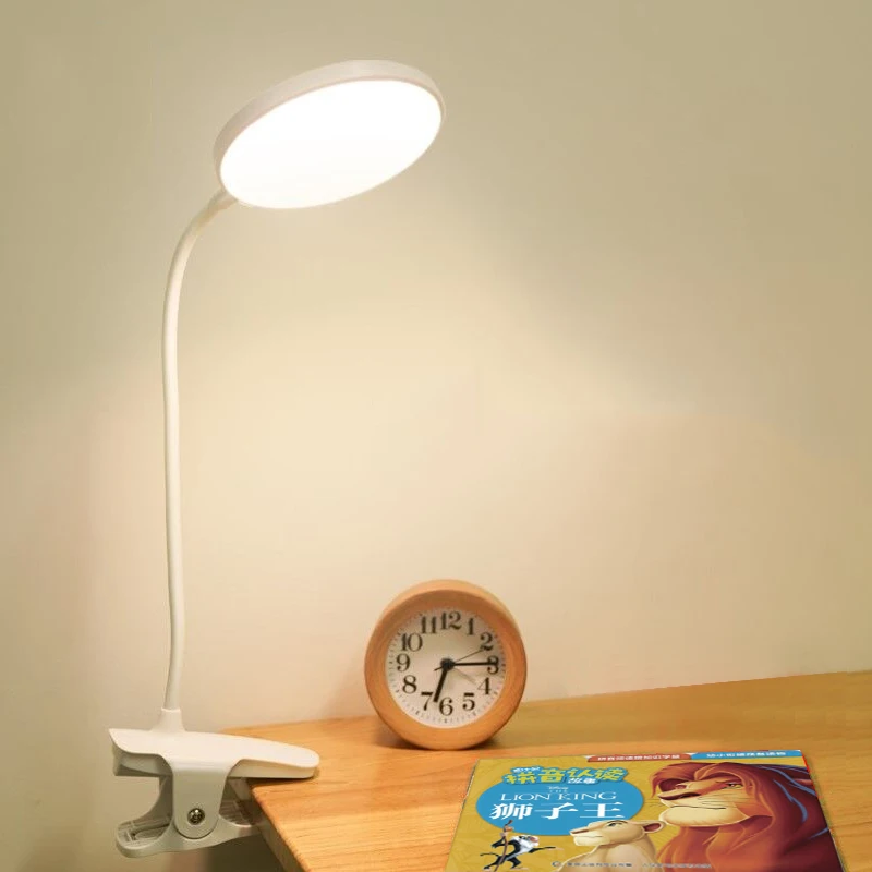 Настольная лампа с гибкой гусиной шеей и 3 уровнями яркости USB перезаряжаемое сенсорное управление портативная для глаз энергосберегающая