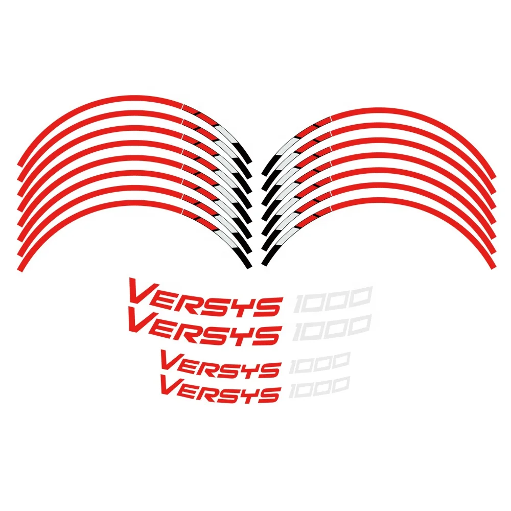 Motorcycle For Kawasaki VERSYS 1000 VERSYS1000 New Reflective Wheel Stickers Front And Rear Custom Inner Wheel Stickers