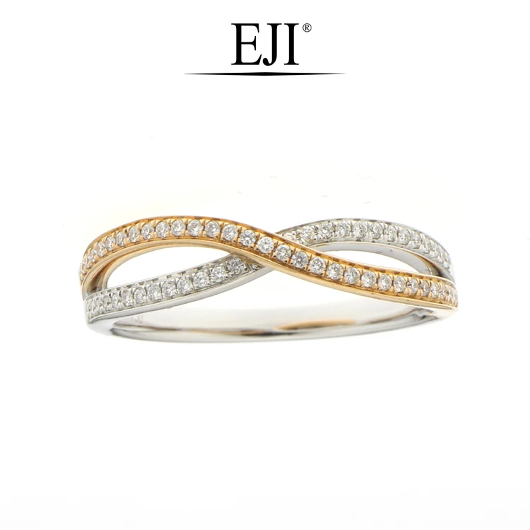 
Best Quality Simple Classic Style 18k Gold Diamond Wedding Band Ring For Women 