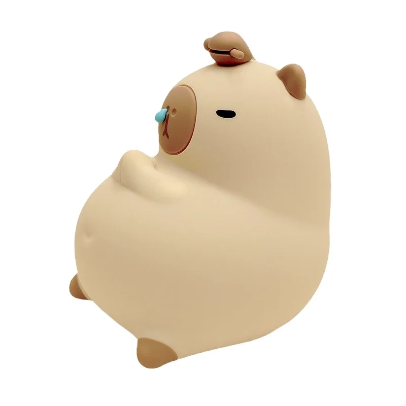Lying Lazy Sleeping Capybara Night Light, Capybara Gifts Portable Squishy Rechargeable Dimmable