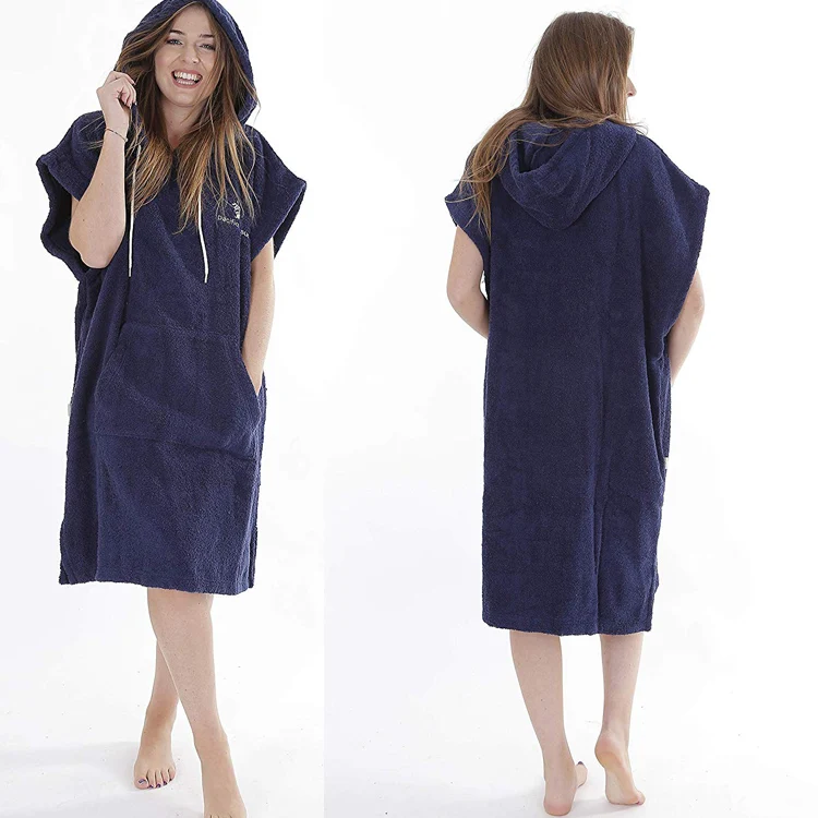 Полотенце-пончо для серфинга с капюшоном для взрослых, пляжное полотенце-пончо из микрофибры