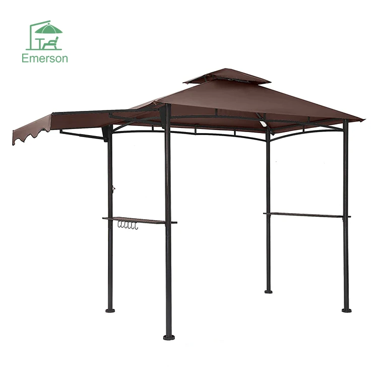 5x11FT Outdoor BBQ Grill Gazebo Patio Canopy Tent Barbecue Gazebo With Extra Shadow