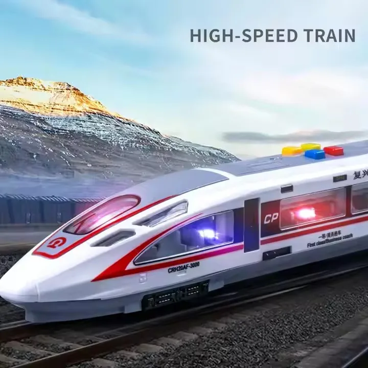 High-speed train model toys simulate Fuxing train toys Toy track trains with voice announcements