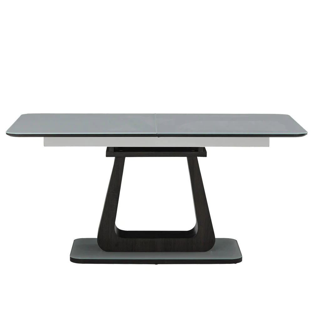 Modern dining room furniture sets extendable tempered glass dining tables with luxury and practical