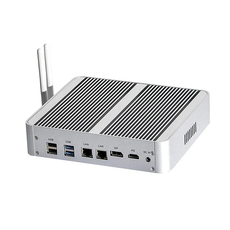 Фабрика barebone системы безвентиляторный i5 7260U Мини ПК Мини компьютер с 4 к двойной дисплей Wi Fi для офис