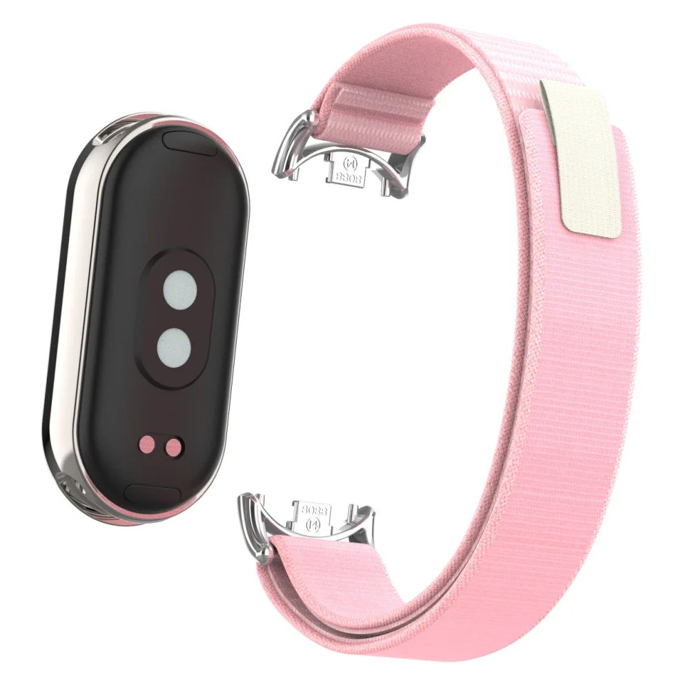 Metal Connector Trail Loop Straps for Xiaomi Mi Band 9 8 8NFC Nylon Watch Bands for Mi Band 9 9NFC Replacement Nylon Watch Strap