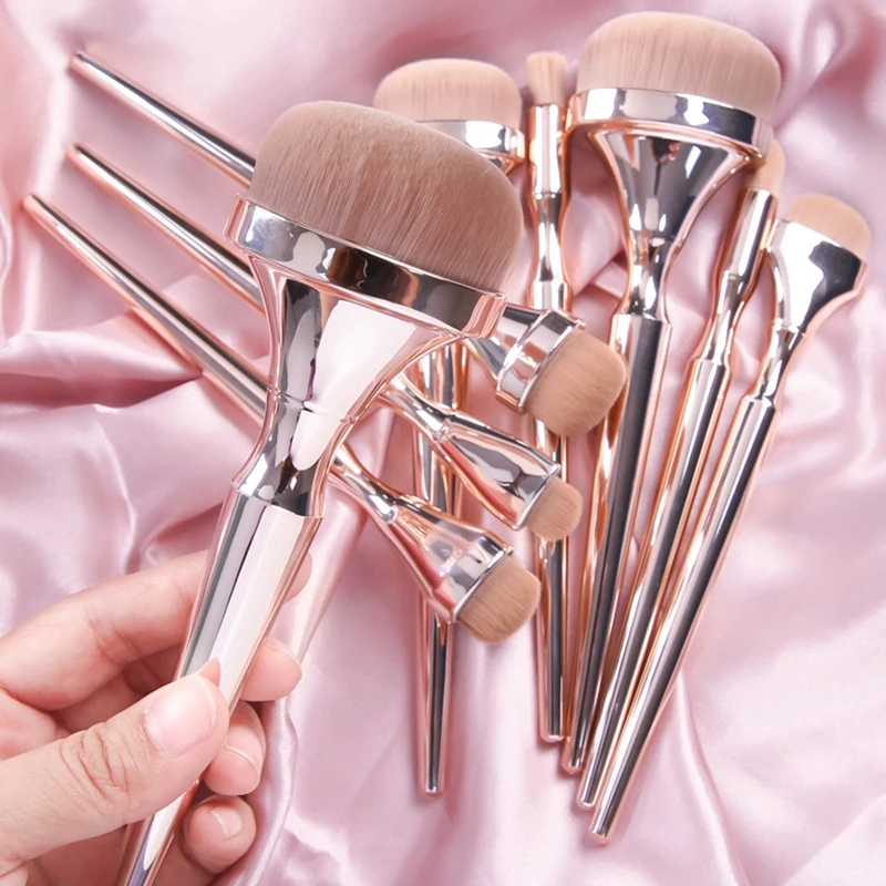 2022 New Style Makeup Brushes Kits Foundation Brush 9pcs 12pcs Soft Pink Makeup Brushes Set