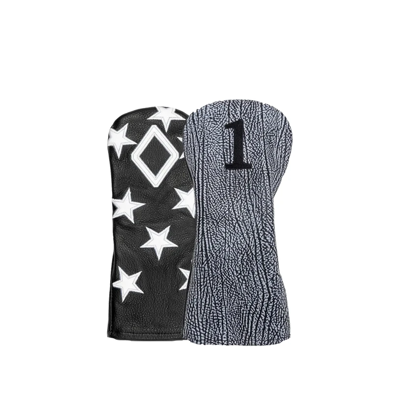 Waterproof Quick Dry Cool Head Covers Golf Custom PU Leather Golf Head Covers Golf Driver Head Cover