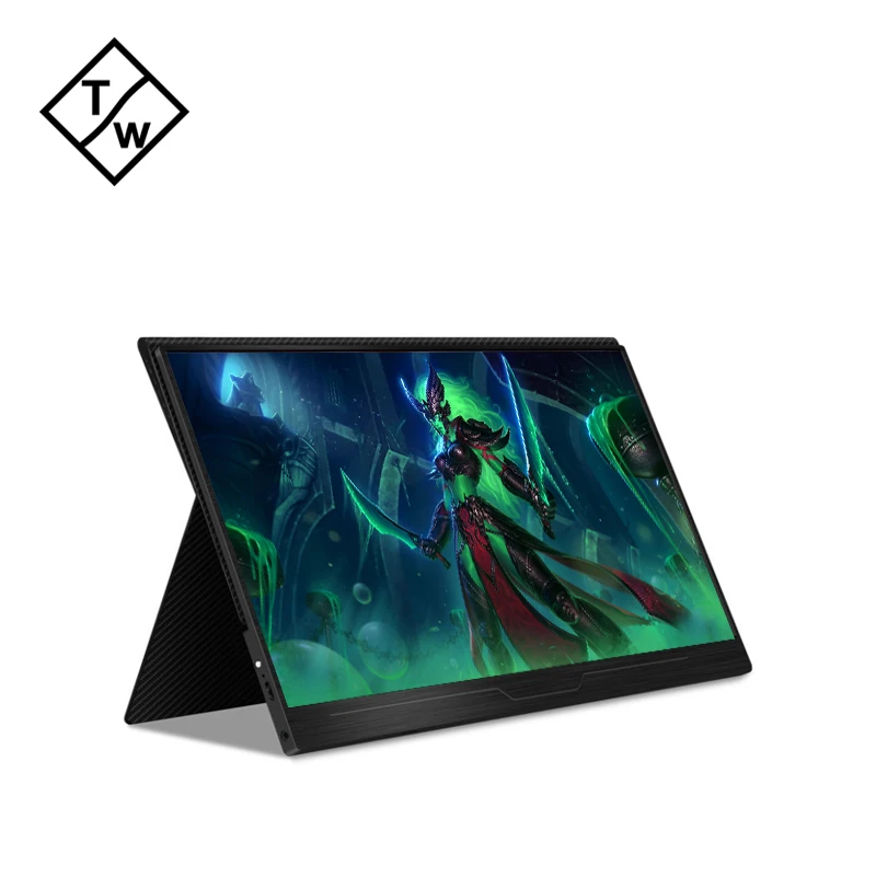 
CNC Casing 13.3 inch Portable TV Monitor with HD PD Type-C inputs Movie Screen 