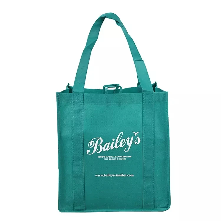 Eco Friendly Reusable Custom Logo Non Woven Heavy Duty Grocery Tote Shopping Bag