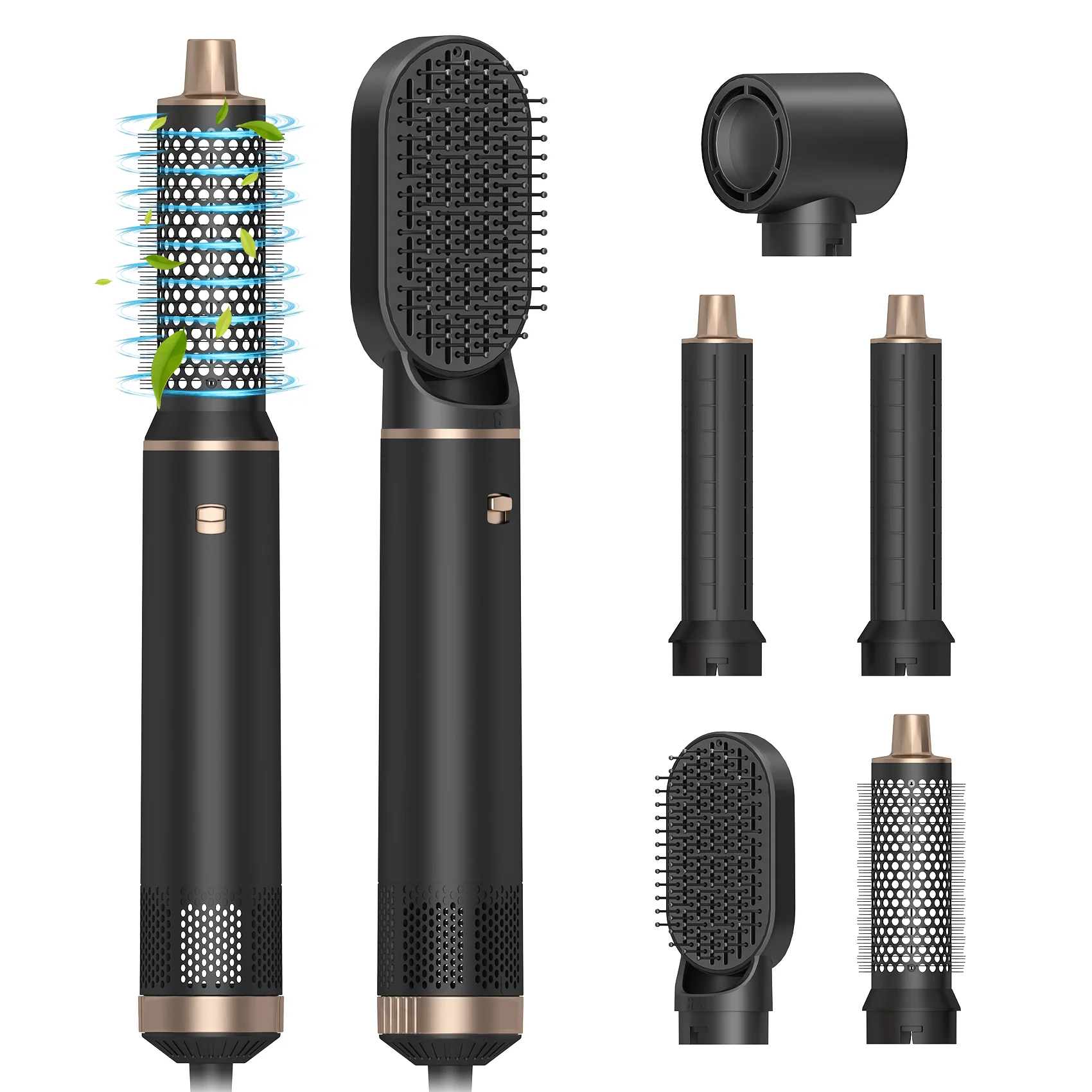 1000W 5 in 1 Electric Multi Function Styler Professional Air Wrap Hair Dryer With Attachments