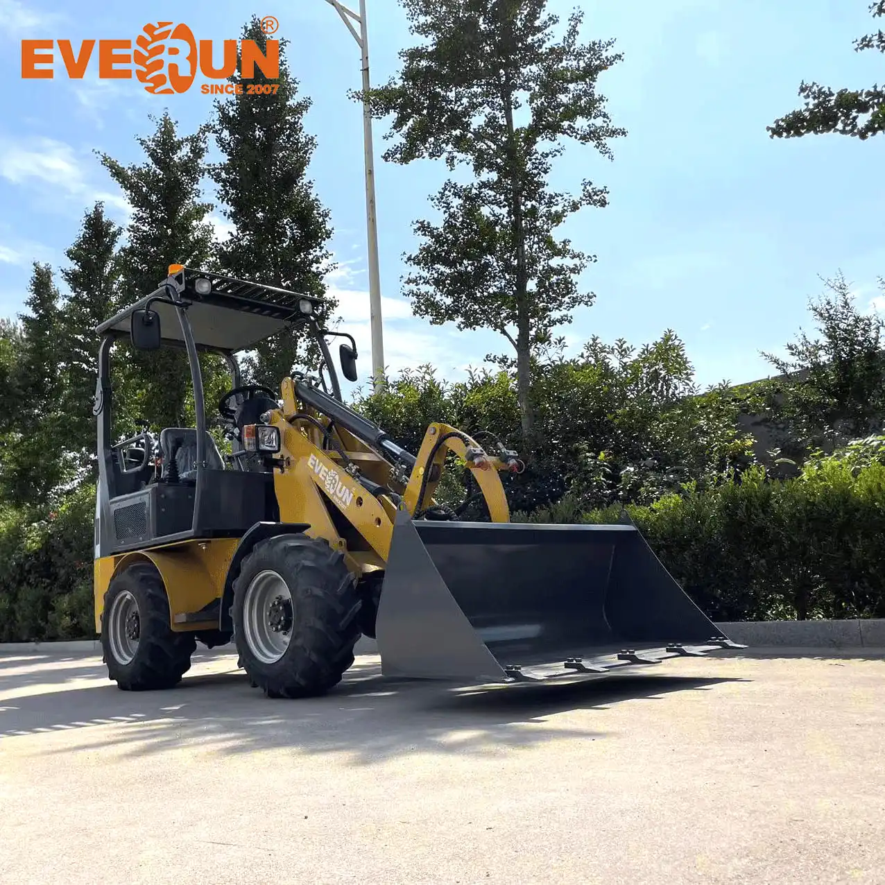 CE EPA EVERUN OEM EREL10 1t hot sale small mini electric farm home garden battery wheel loader price