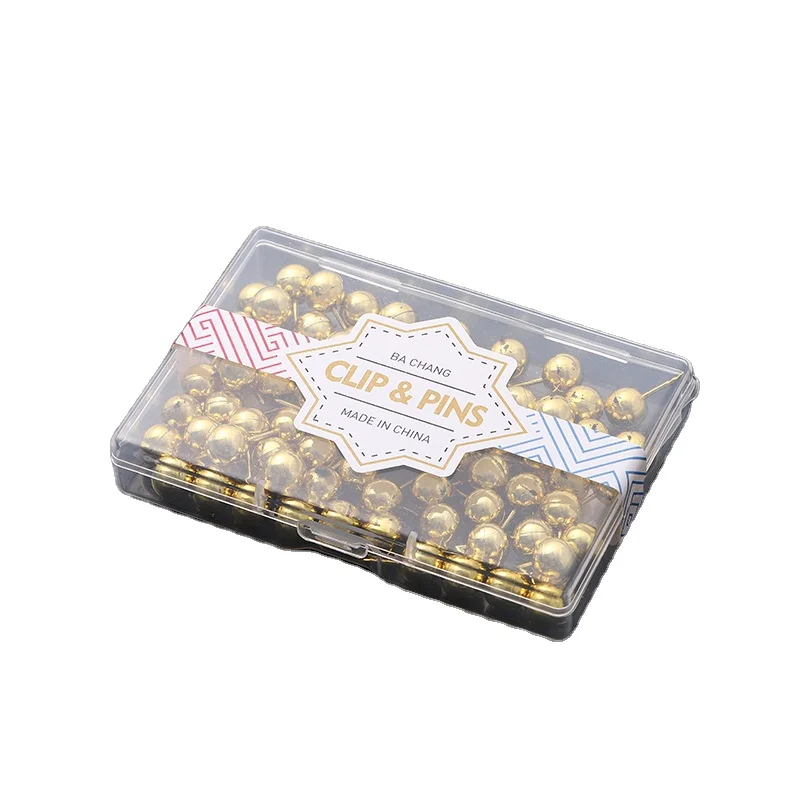 Factory Direct Sale Rose Gold Plated Earth Nail Gold Push Pins Thumb Tacks INS Wind Photo Wall Press Nail