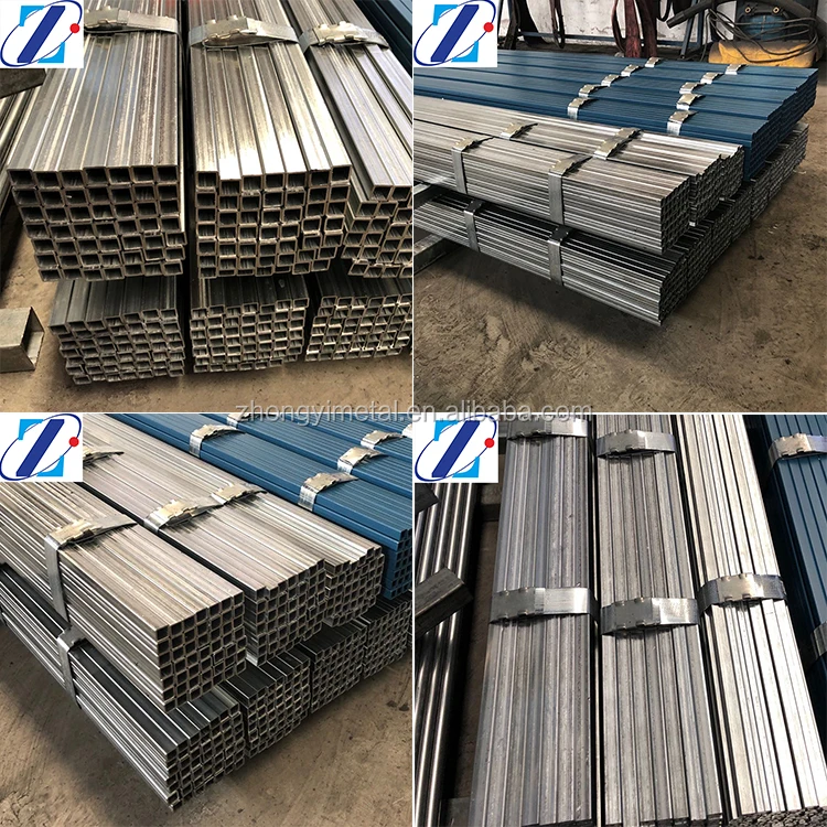 Galvanized Square Rectangular Steel Hollow Sections Steel Pipe Connector Perforated Tubing