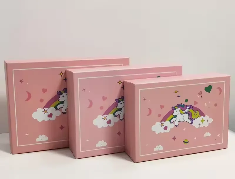 Factory Customization gift box luxury Coated Paper Lid And Base Chocolate Watch Folding Box Gift surprise gift box