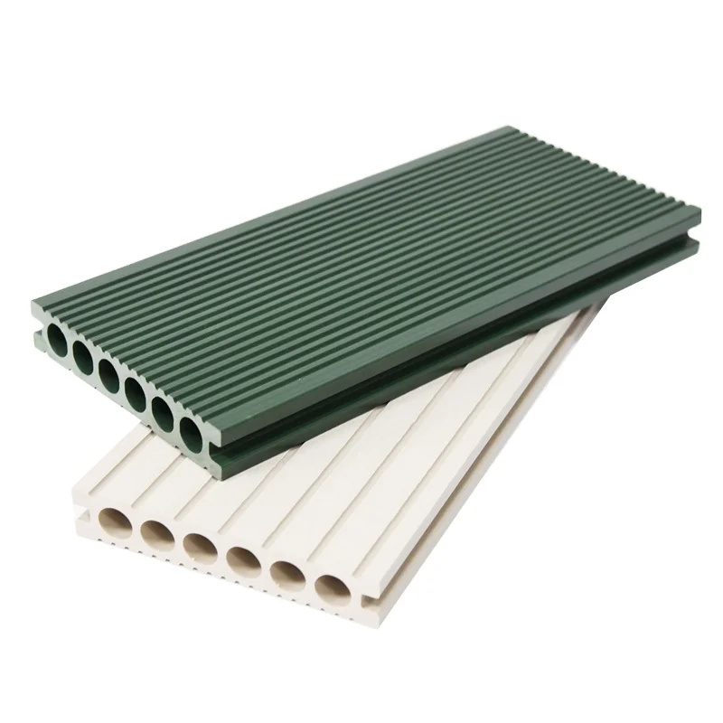 Rongke Good Price Skin-friendly Anti-rot Round Hole WPC Composite Hollow Decking Outdoor Garden Terrace Park Flooring