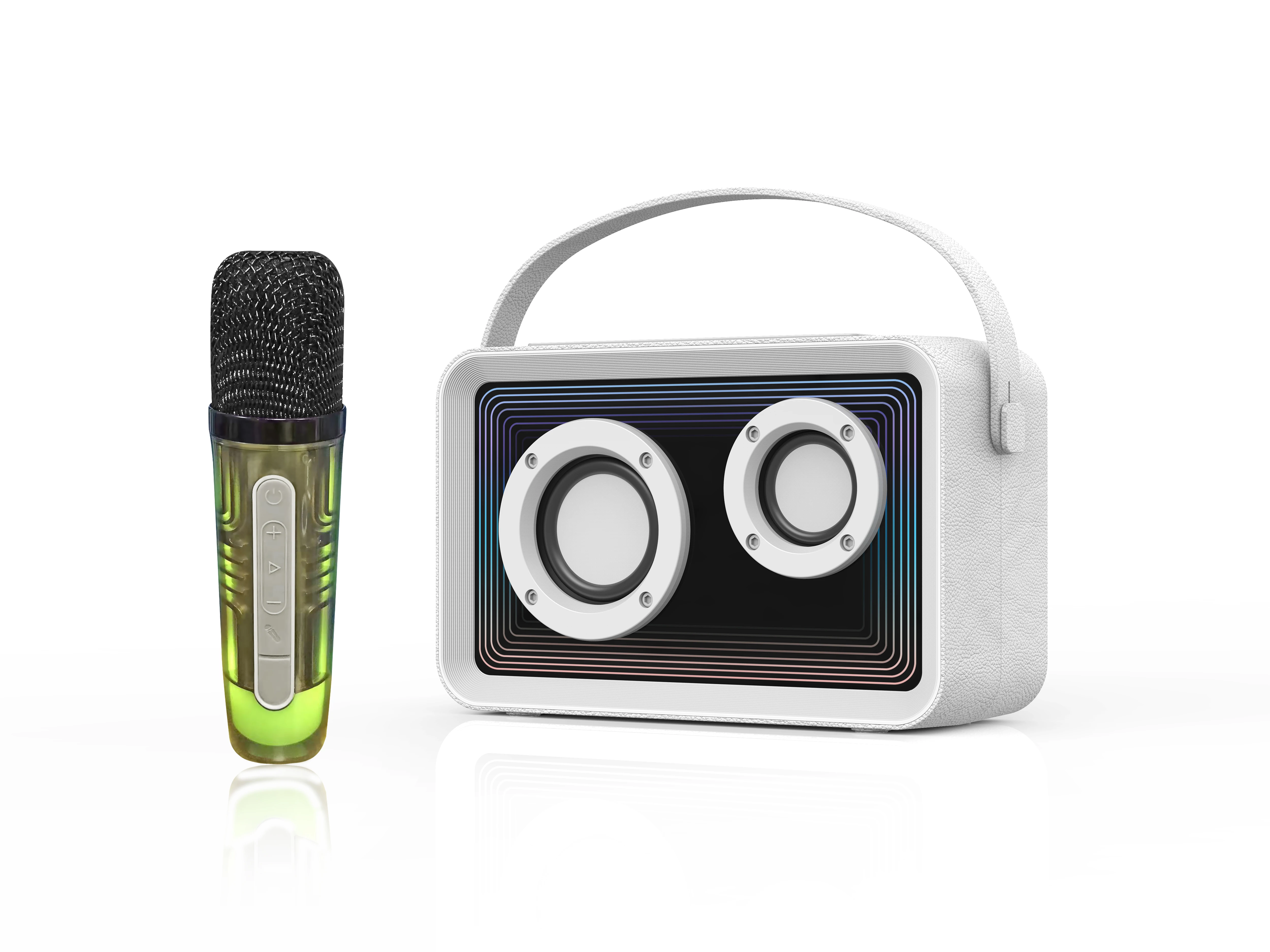 MX04 Intelligent LED Table Lamp Portable Mobile Phone Wireless Charger with Speaker Atmosphere Lamp Clock Alarm RGB Night Light