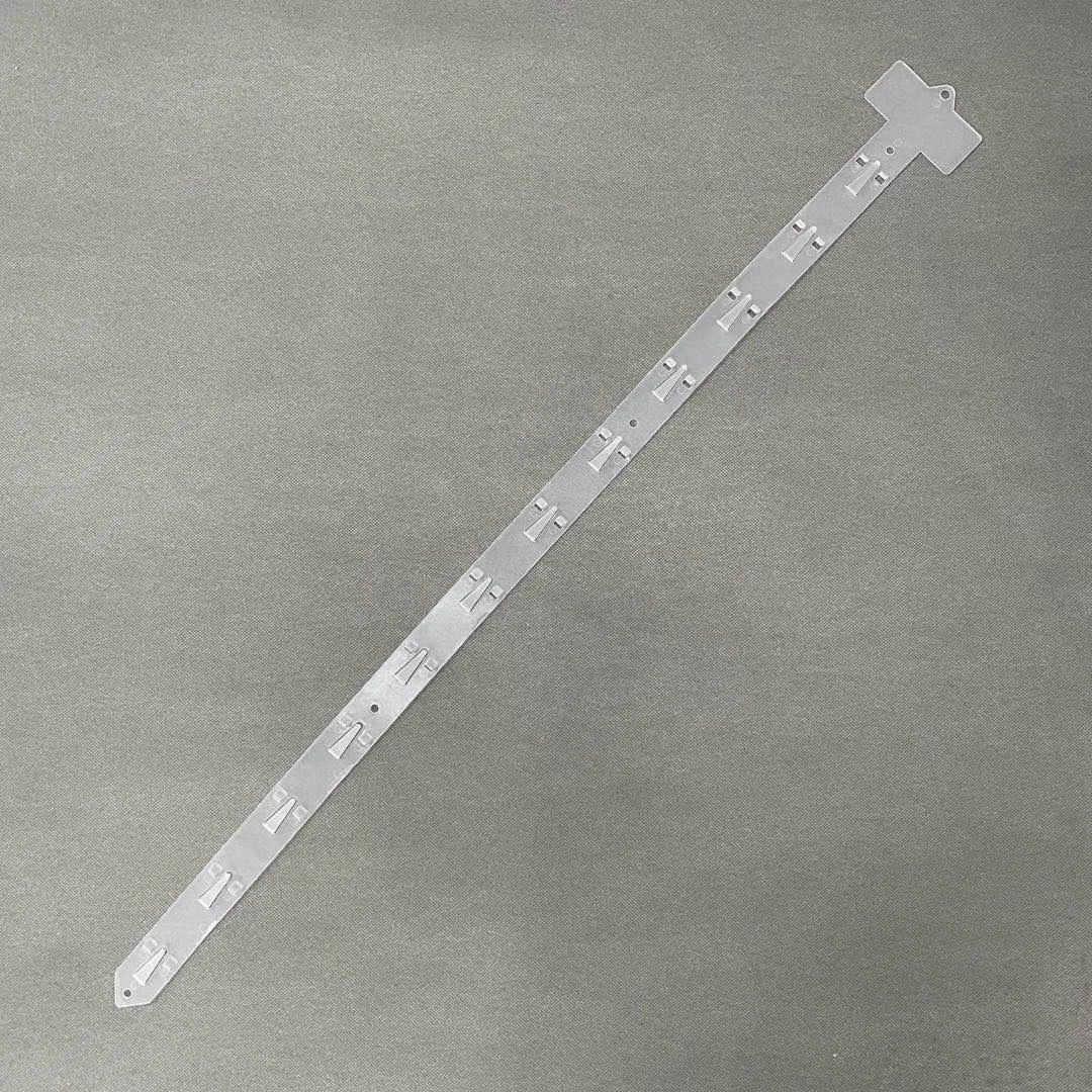 
High quality transparent supermarket display clip strip and Support LOGO printing plastic hanging clip strip 