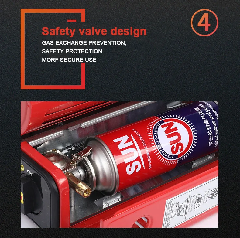 Custom Portable Mini Cooking Butane Burner Camping Heated Outdoor Gas Stove Butane Burner Camping Heating Outdoor Gas Stove