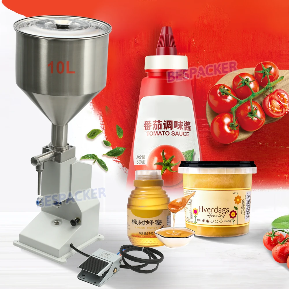 A-02 50ml 100ml Manual Stainless Steel Paste and Liquid Filler Cosmetic Shampoo Cream Bottle Filling Machine
