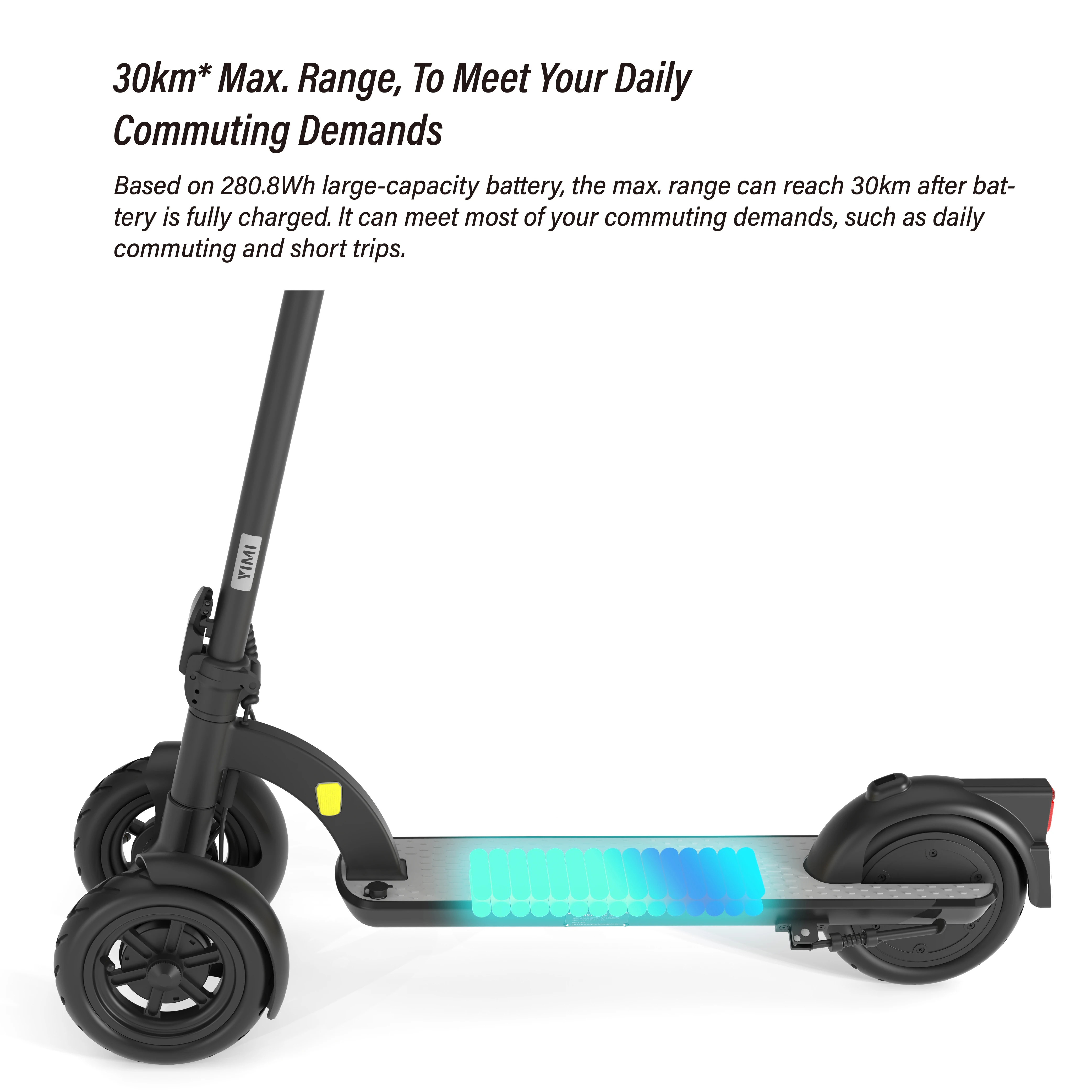 Популярный EU YIMI 8 3 с двумя передними колесами e-scooter 20/25 км/ч аэрокосмический алюминий длительного использования двойной безопасной пряжкой и удобной переноской