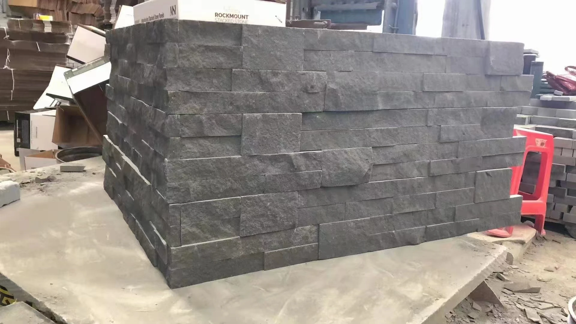 Natural black Wall Cladding Cultural stone Garden Decorate Outdoor Building Material wall veneers blue Sandstone