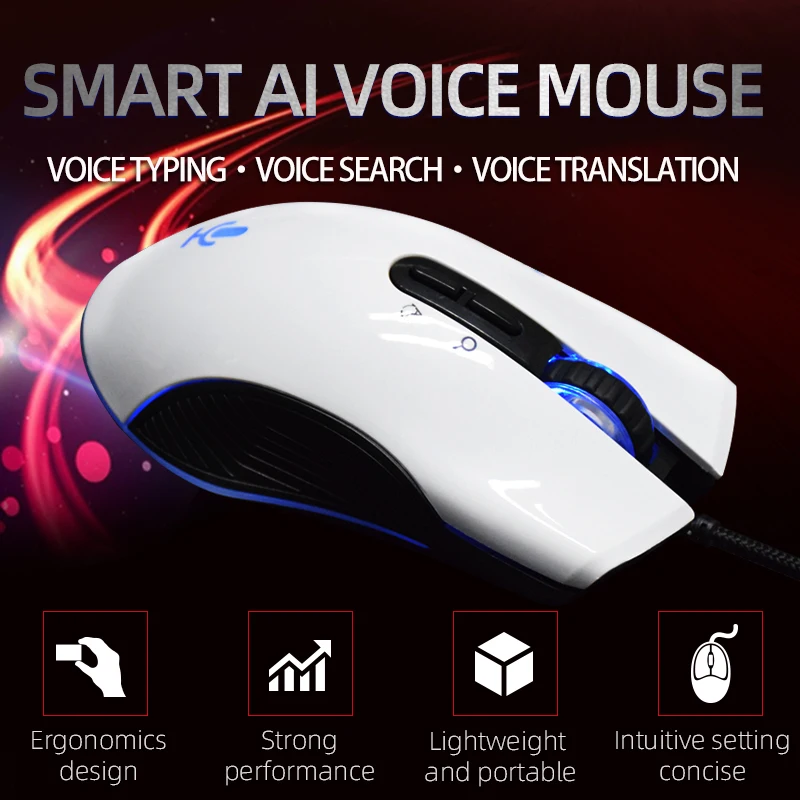 A9 Smart Ai Voice Mouse with Voice Typing Search Auto Translate for Computer Desktop AI mouse